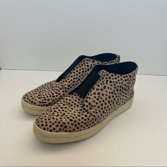 Dolce Vita Animal Print High Top Hidden Wedge Sneakers - Picture 1 of 11